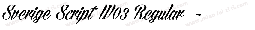 Sverige Script W03 Regular字体字体转换